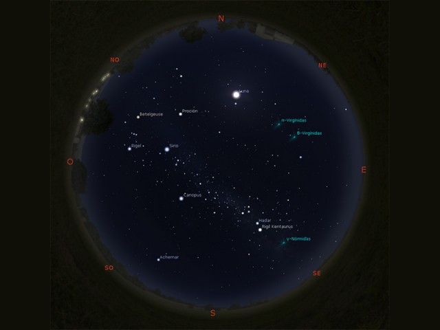 Observatorio Astronómico de la UTN: Mapa del cielo de marzo