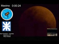 El eclipse lunar y la "Luna roja" fueron el gran atractivo de la noche del domingo